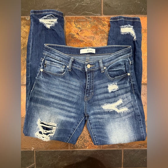 KanCan Alena Mid Rise Slim Boyfriend Jeans - Picture 2 of 5